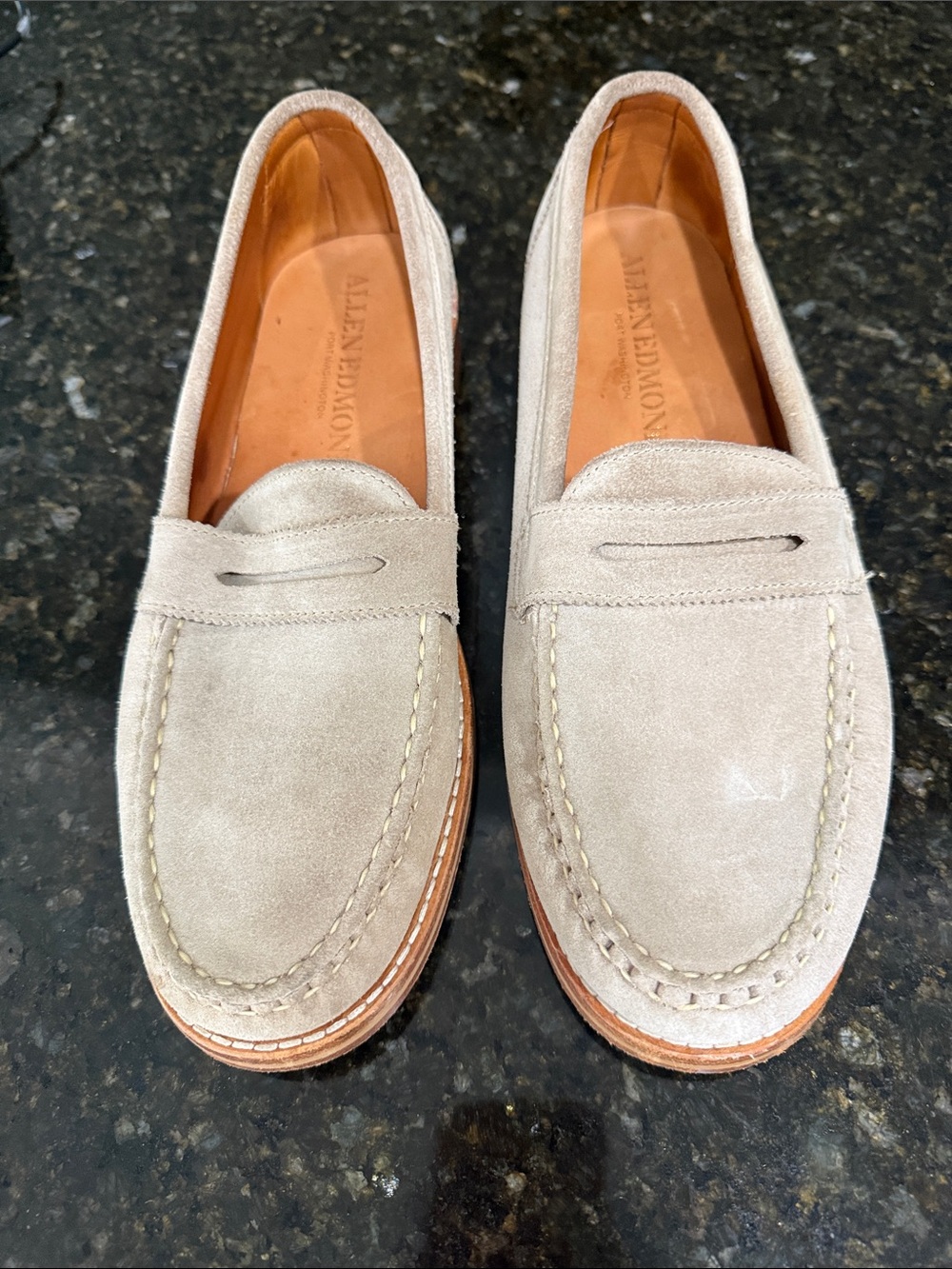Allen Edmonds Dylan Penny Loafers - Suede - Men's 8D
